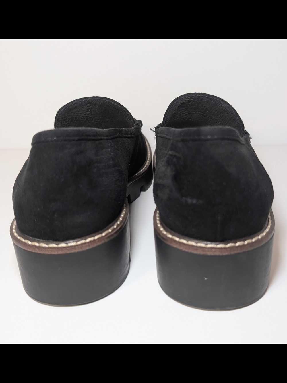 Sonoma Goods For Life Valda Women’s Lug Sole Loafers Black Suede Size 7.5 - Picture 5 of 9